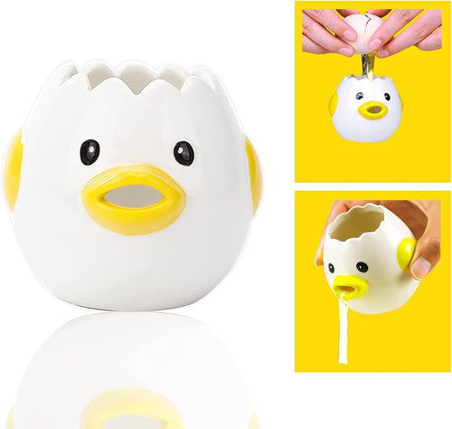 Vomiting Chicken Egg Separator, Egg Separator Egg Yolk White Separator, Super Cute Egg Yoke Separators Seperator Chicken(Yellow)