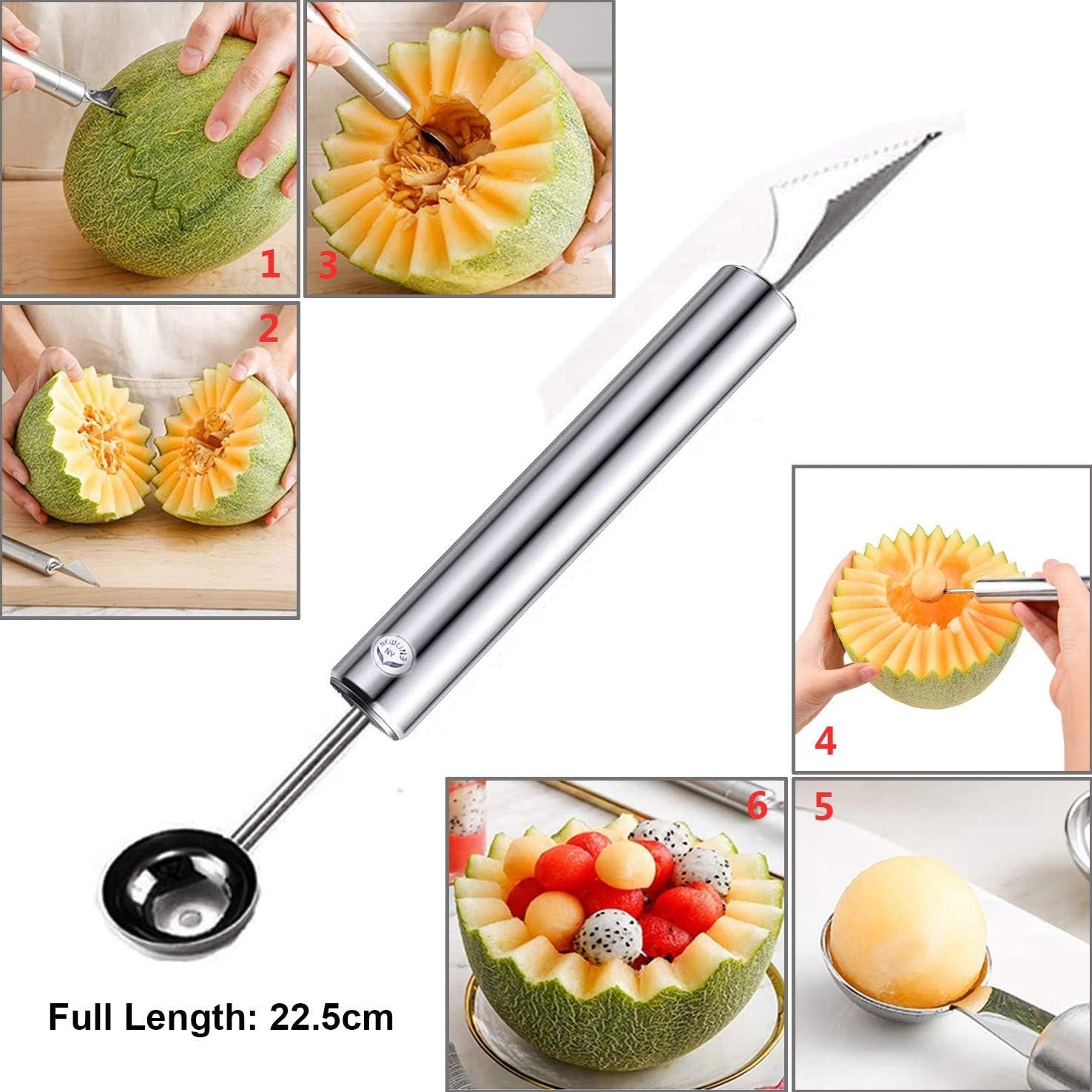 Stainless Steel Kitchen Tools: Fruit Helper 3 Pcs