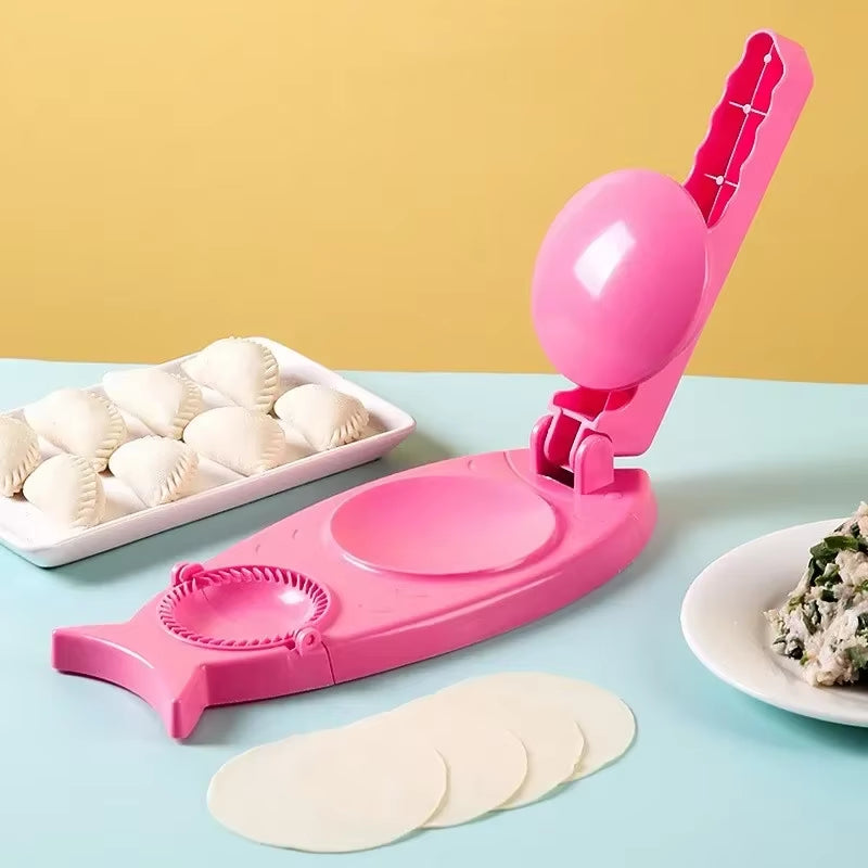 2 in 1 Diy Dumplings Maker Mold Machine Kitchen Dumpling Making Tool Dough Pressing Tool Dumpling Skin Artifact Kitchen Gadgets