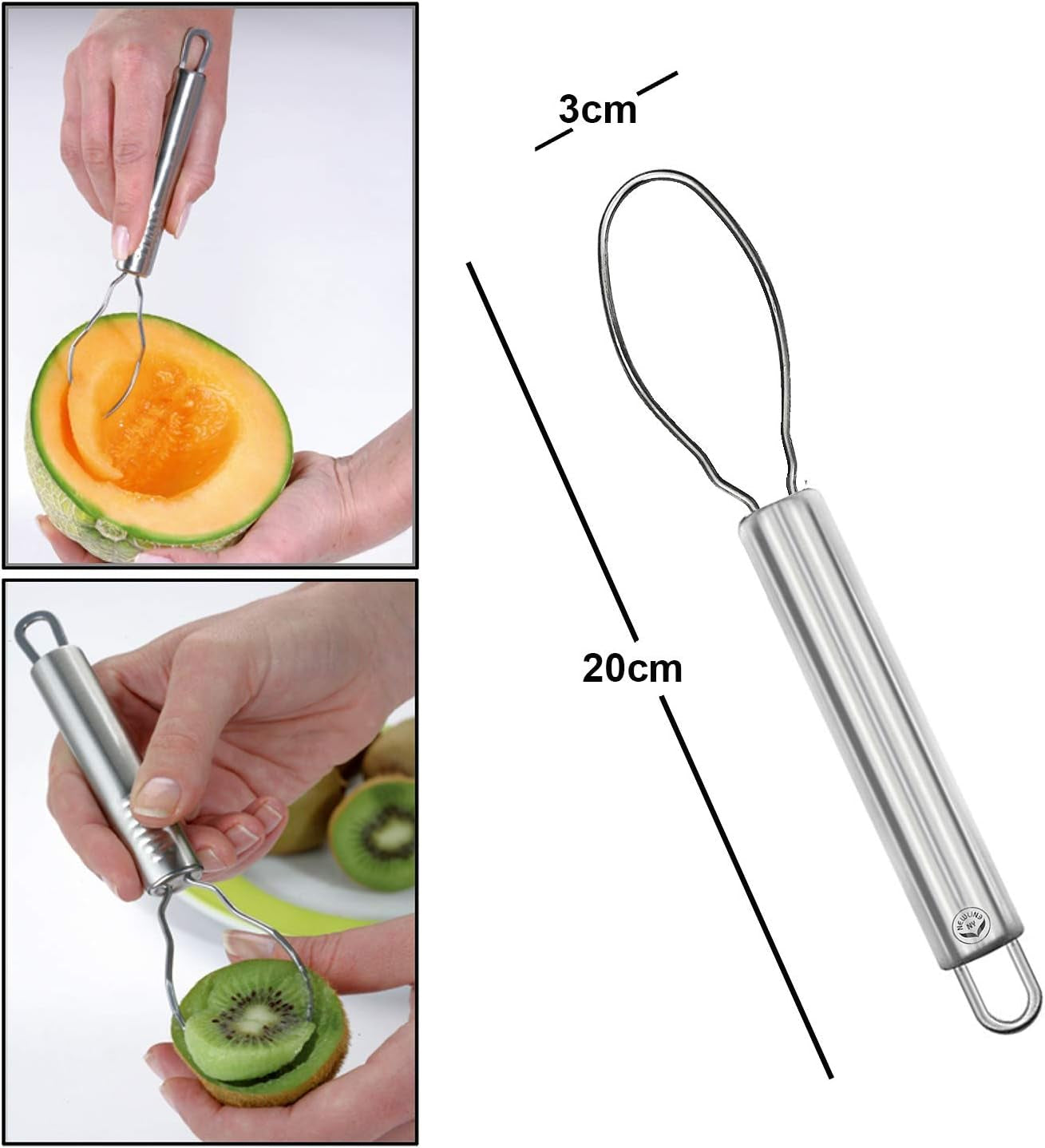 Stainless Steel Kitchen Tools: Fruit Helper 3 Pcs