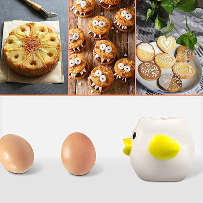 Vomiting Chicken Egg Separator, Egg Separator Egg Yolk White Separator, Super Cute Egg Yoke Separators Seperator Chicken(Yellow)