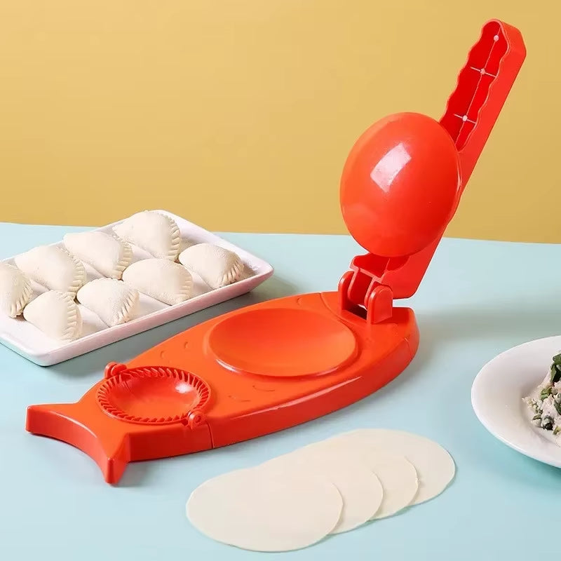 2 in 1 Diy Dumplings Maker Mold Machine Kitchen Dumpling Making Tool Dough Pressing Tool Dumpling Skin Artifact Kitchen Gadgets